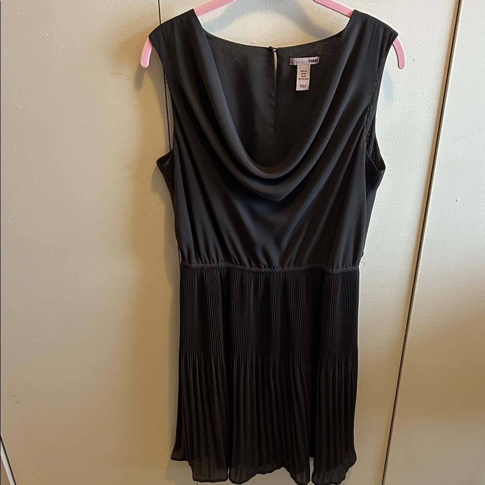 H&M Grey Draped Mini Dress